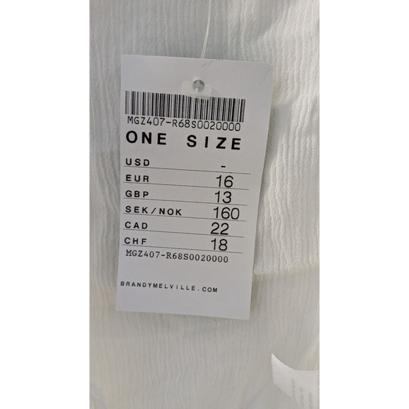 Brandy Melville White One Size Crop Top - Picture 3 of 4